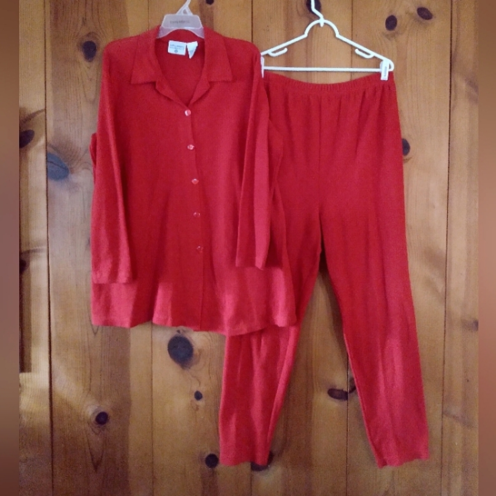 Kathy Ireland Button Front Waffleknit Maternity Wear Set
